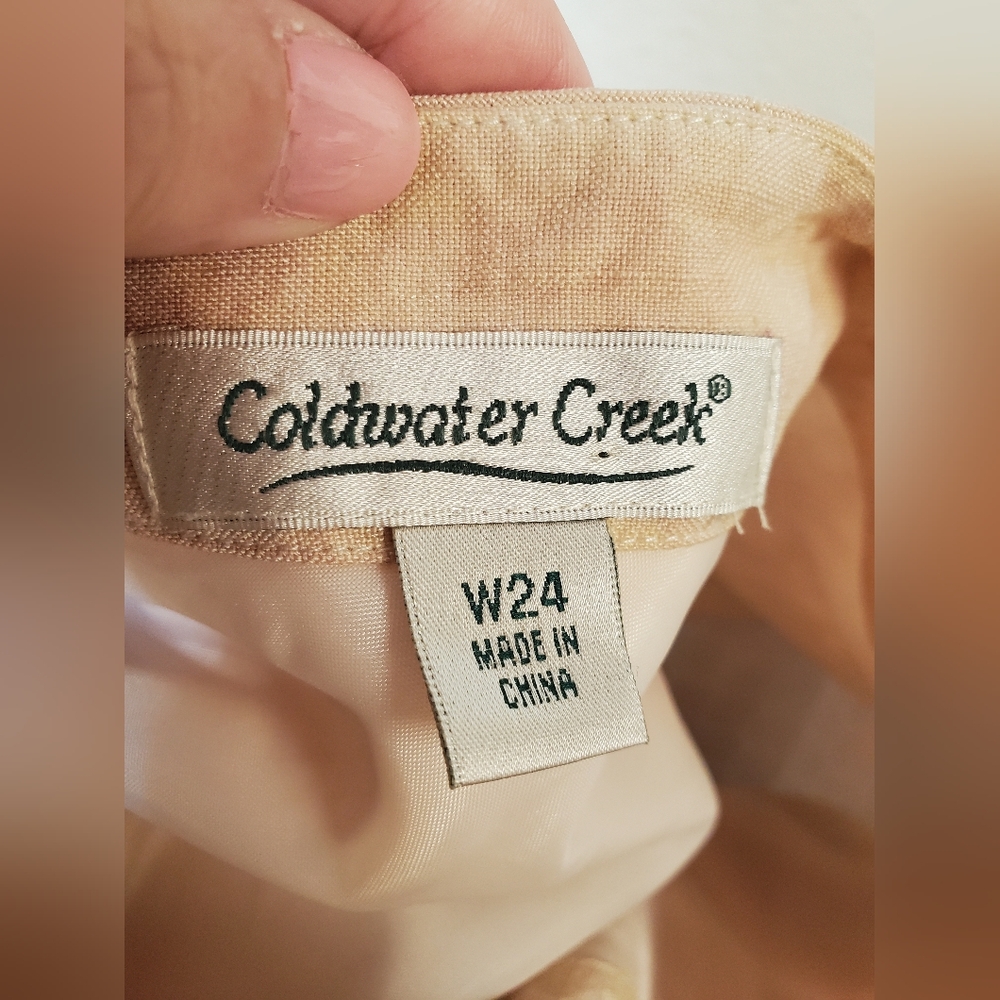 Tea Dyed Process On Vintage Coldwater Creek Linen And Lace Dress W24 - Picture 11 of 11